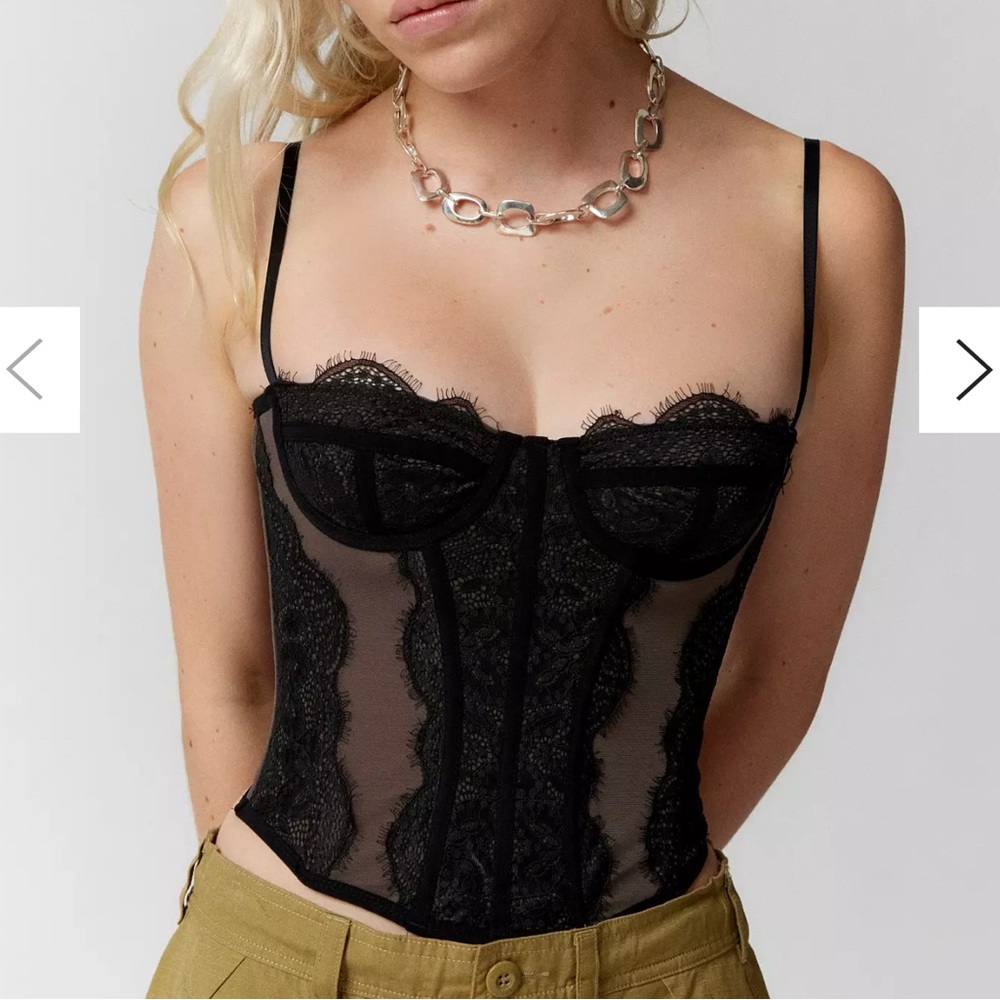 Urban Outfitters Modern Love Corset Black